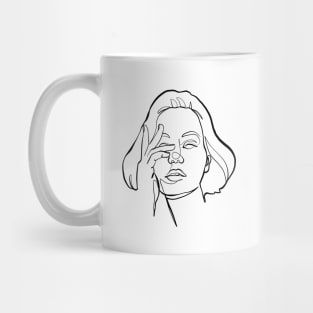 Woman Face One Line Mug